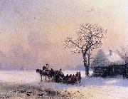 Ivan Aivazovsky Winter Scene in Little Russia oil painting artist